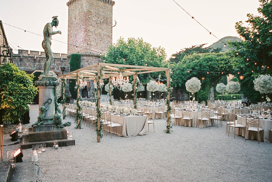 Wedding Chateau la Napoule dinner tables (4)